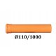 PVC-ABWASSERROHR Ø110 ABWASSER 110/1000