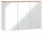  Comad Bali White Badezimmerschrank mit Spiegel 100x69x20 cm weiß