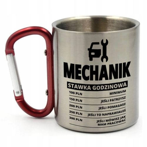 Coole, lustige Gadgets GESCHENKBECHER FÜR EINEN MECHANIKER MIT KARABINER 300ML