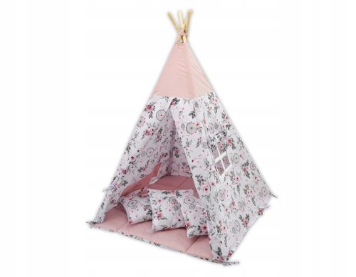 Gartenhaus für Kinder, Kinderzelt - TIPI-Klassikerzelt + Matte + 3 DARLAND-Kissen