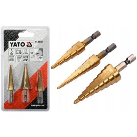 YATO-SET AUS 3 KONISCHEN STUFENBOHRERN