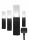  Strend Pro Solarlampe, schwarz, 43 cm, 4 Stk.