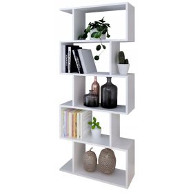  Matkam Bask Bücherregal 76,4 cm x 176 cm x 28 cm weiß