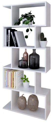  Matkam Bask Bücherregal 76,4 cm x 176 cm x 28 cm weiß