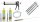  Set zum Aufbau einer Markise, 3 m, Styropor, 10-15 cm