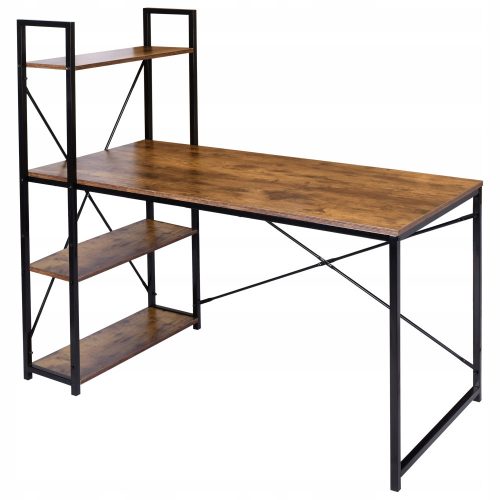  Rechteckiger Schreibtisch eHockers Trosa 120 x 64 x 120 cm gealterte Eiche