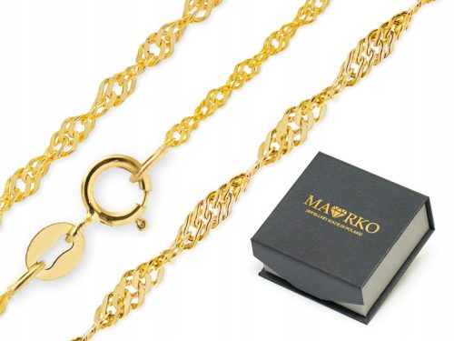  GOLDKETTE 50cm gedreht SINGAPUR Geschenk 585