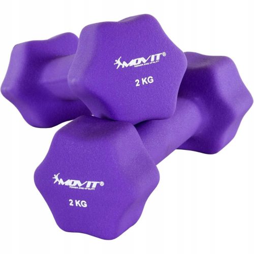  Beschichtete/gummierte Festhanteln Movit 2x 2 kg