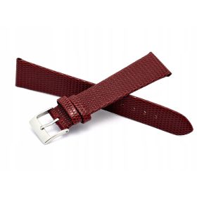  18-mm-Uhrenarmband aus Eidechsenleder in Burgunderrot