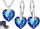  Silberset mit Miraculous Swarovski-Herzen, 925er Silber