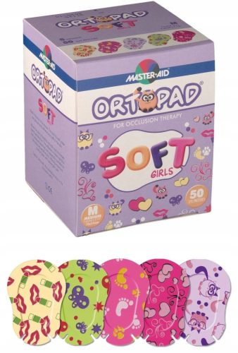 Ortopad SOFT GIRLS Okklusionspflaster für Kinder, 50 Stück Packung