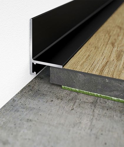 Minileiste Sockelleiste 16 mm 2 m schwarz