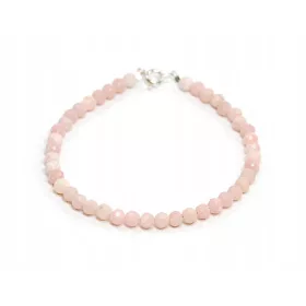  Armband, natürlicher rosa OPAL, facettierte Kugeln, 4 mm