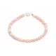  Armband, natürlicher rosa OPAL, facettierte Kugeln, 4 mm