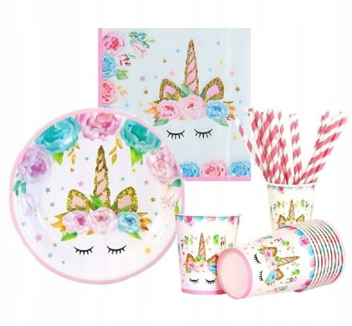 Einweggeschirr TELLER, BECHER, EINHORN EINHORN-Set