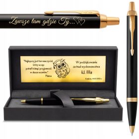    Parker IM schwarzer GT Kugelschreiber mit GRAVUR PR Geschenk