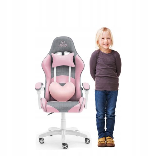  HELL'S CHAIR RAINBOW Gaming-Stuhl, weißes Öko-Leder