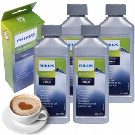    4× Flüssigentkalker für Philips Saeco Entkalker 0,25 l + MAMA-MARGARET REINIGUNGSANLEITUNG