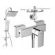 Invena Nyks Aufputz-Duschset + Hansgrohe Vernis Shape Chrom-Duscharmatur