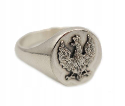  Silberner Siegelring für Herren - Muster 73 mit einem Adler