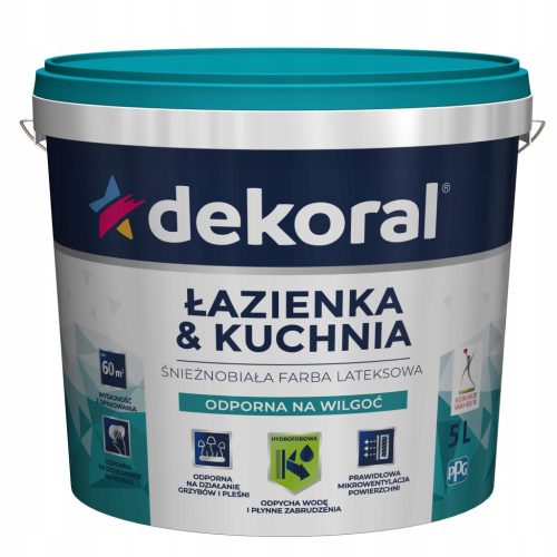  Dekoral Latex-Wandfarbe 5 l, schneeweiß matt