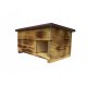  Ein Holzhaus für einen IGEL, ein Bett. Kamin