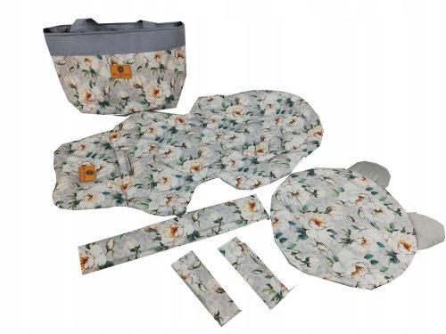  SET Kinderwageneinsatz, Teddybärkissen, Tasche