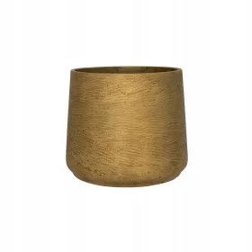    Töpfertöpfe, 23 cm x 23 x 19 cm, Durchmesser 23 cm, Keramiktöne in Gelb und Gold