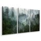  TRYPTIC Gemälde Wald im Nebel Bäume Natur 3D 120x80