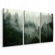 Bilder an der Wand Triptychon-Wandbild WALD IM NEBEL 3D-Dekor 120x80