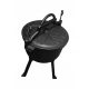  Gusseisenkessel, Ungarischer Jagdtopf, Braten fürs Lagerfeuer, Grill, 10L