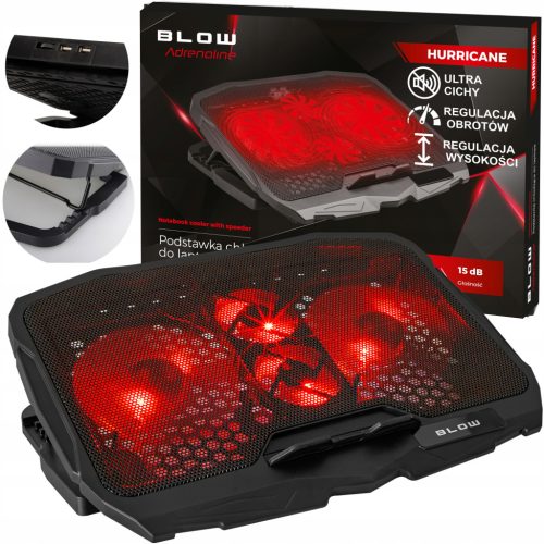  Blow Hurricane Kühlpad 390x280x30 mm schwarz
