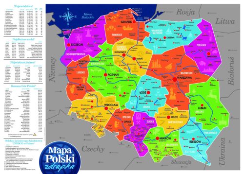  Karte von Polen Rubbelkarte POLNISCHES PRODUKT POLEN