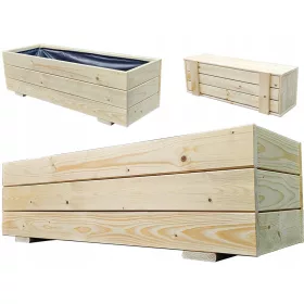  VERSANO Blumentopf 100 cm x 30 x 30 cm Naturholz