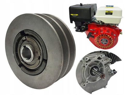 Fliehkraftkupplung für Motor, 147 x 25,4 mm, 2 Riemen