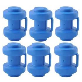   Das Ende des Pfostens für das äußere und innere Netz des Trampolins. Etrampoline, schwarz