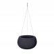  Prosperplast-Blumentopf, 29 cm x 29 x 20 cm, Durchmesser 29 cm, Kunststoff in den Farben Grau und Silber