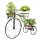  Blumenständer aus Metall, 3 Blumentöpfe, Fahrrad-Blumenständer