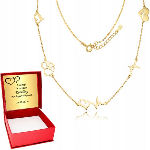  Euforia-Kette 45 cm goldene Herzen