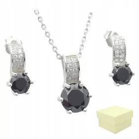  Set aus Ohrringen und Halskette aus 925er Silber