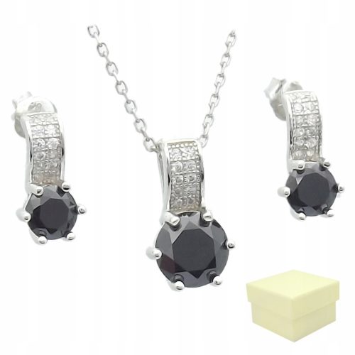  Set aus Ohrringen und Halskette aus 925er Silber