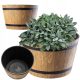  Blumentopf Kadax, 30 cm x 30 x 19 cm, Durchmesser 30 cm, Kunststoff in Braun- und Beigetönen