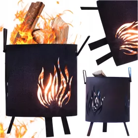    Gartenkamin Grill Dreibein Lagerfeuerrost Kohlenstoffstahl 37 cm