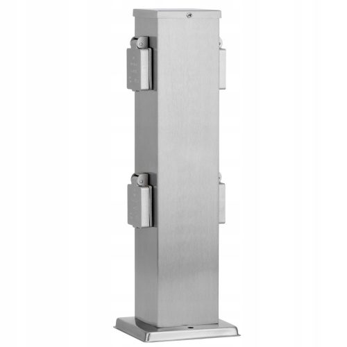  Quadratischer Lichtmast Ledar (ohne) 39 cm silber