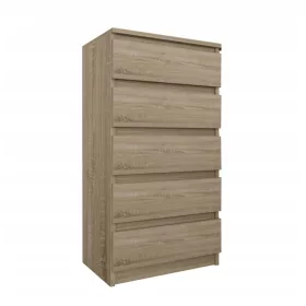  Euro-Meble Kommode 50 x 36 x 96 cm Sonoma-Eiche matt