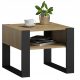  Matkam Kaja rechteckiger Couchtisch 60 x 63,6 x 50 cm, schwarz, Artisan-Eiche