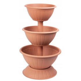    Strend Pro Blumentopf 82 cm x 47,5 x 82 cm Kunststoff, Braun- und Beigetöne, Orangetöne