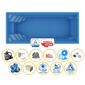 PLAST-POL Rechteckbecken 760 x 365 cm