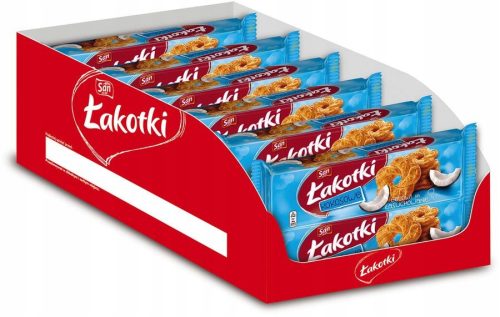San Łakotki Kokosowe Herbatniki – Köstliche Kokoskekse in 12x168g Packung