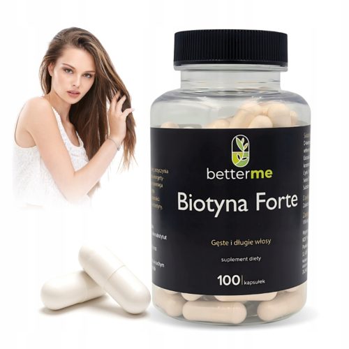Biotin Forte 10 mg für Haare BetterMe – Haut & Nagelunterstützung, 100 Kapseln